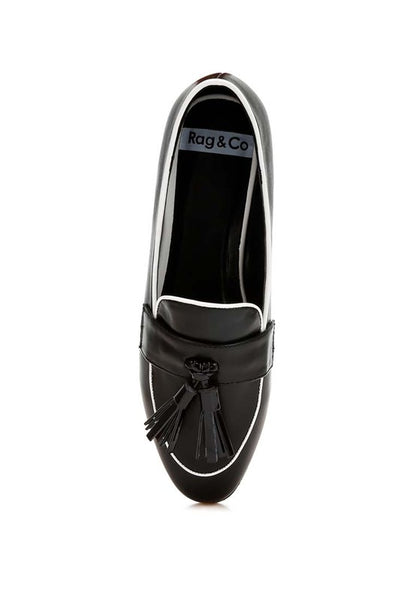 Mythos Dual Tone Tassel Loafers