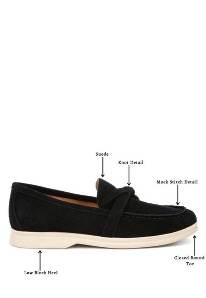 Nautica Suede Knot Detailed Loafers