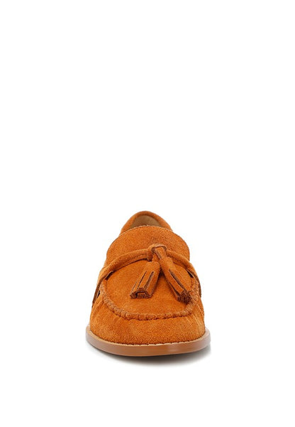 Rhone Tassels Detail Suede Loafers